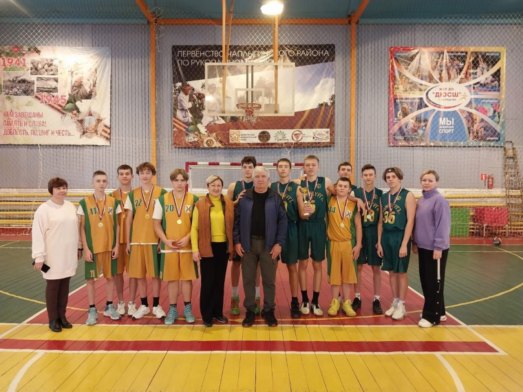 Победа в соревнованиях по баскетболу.